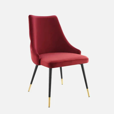 Lounge&nbsp;Accent&nbsp;Chair upholstered in Velvet Armless Chair Modern and durable For Living Room or Bedroom-Magenta
