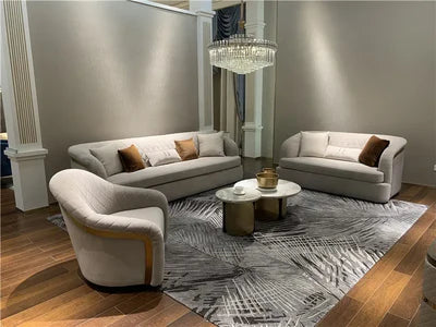 3-Seater Premium Sofa for Home Velvet Upholstery and Hardwood Structure for Comfort and Modern Design