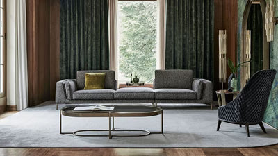 3-Seater Sofa For Home Italian Furniture Upholstery Suede Fabric and Best Quality Fabric and A-Class Quality Wood and Premium