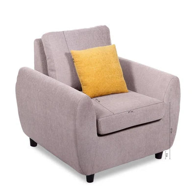 Lounge Chair For Home Furniture Upholstered in Velvet Cozy and Stylish, Comfortable Durable Design for Living Room Or Office -Cream