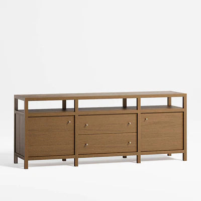 Wooden Storage Cabinet with Elegant Finish for Living and Dining Rooms and Multi-Purpose Storage Compartments
