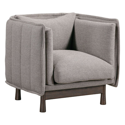 Lounge Chair Upholstered in Velvet Cozy and Stylish ,Comfortable Arm Chair Durable Design for Living Room or Office -Light Grey