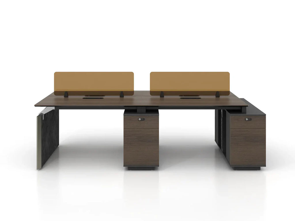 Modern Workstation for Office Furniture Made in MDF with Divider and Sleek & Functional Design for Productive Workspaces