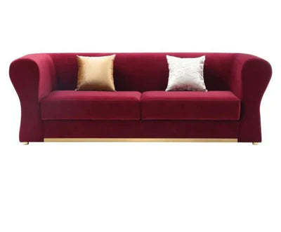 3-Seater Sofa for Home Crafted with Luxurious Velvet Fabric and a Durable Hardwood Frame, Offering Superior Comfort and Contemporary Style