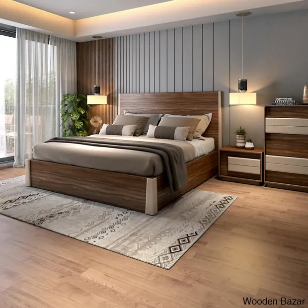 Luxury King Size Made in Plyboard with Curved