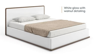 Queen Size Wooden Bed Modern Design with Wooden Frame; Premium Laminate for Superior Comfort