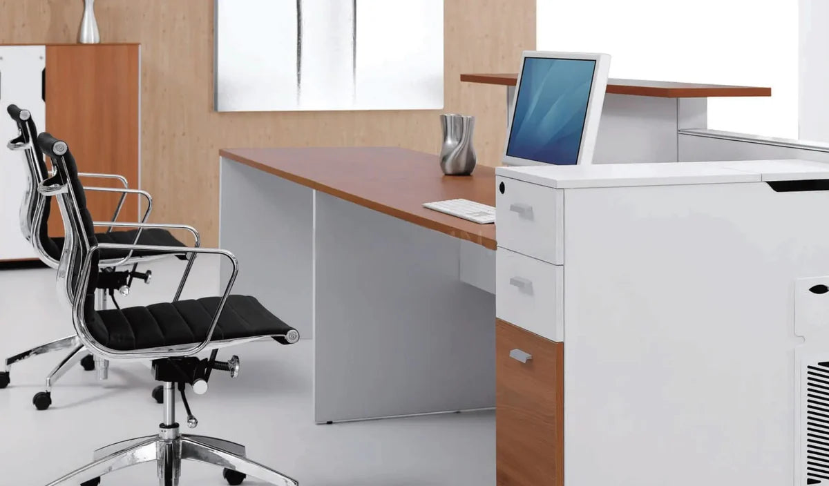 Reception Table Made in Engineered Wood and Laminate is a Superb Highly Durable Material and a World Standard for Premium Furniture