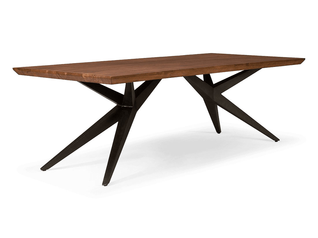Conference Meeting Office Table Made in Solid wood with MS Steel Legs and natural Color 8 Seater Meeting Table