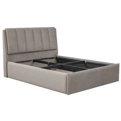 Premium Wooden Queen Size Bed Made in Wooden with Upholstered and Storage with Hydraulic Lift Mechanism