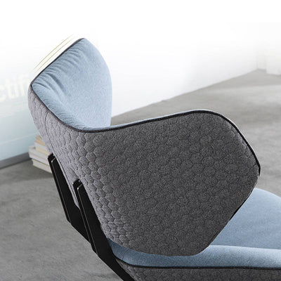 Lounge Chair Upholstered in Fabric cozy and stylish with Curved shape Extra support back ,durable Design -Light Blue