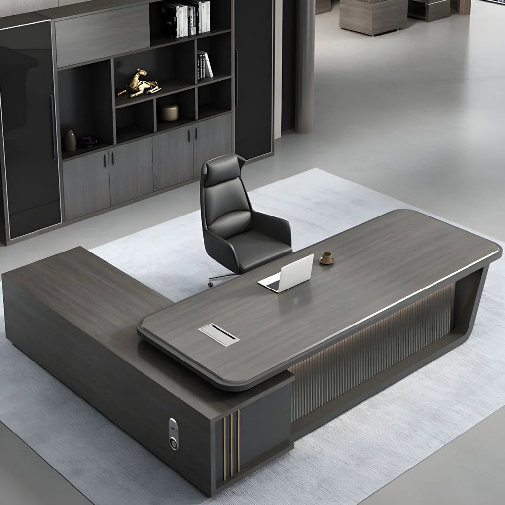 Director & Executive L-Shape Office Table Luxury Desk