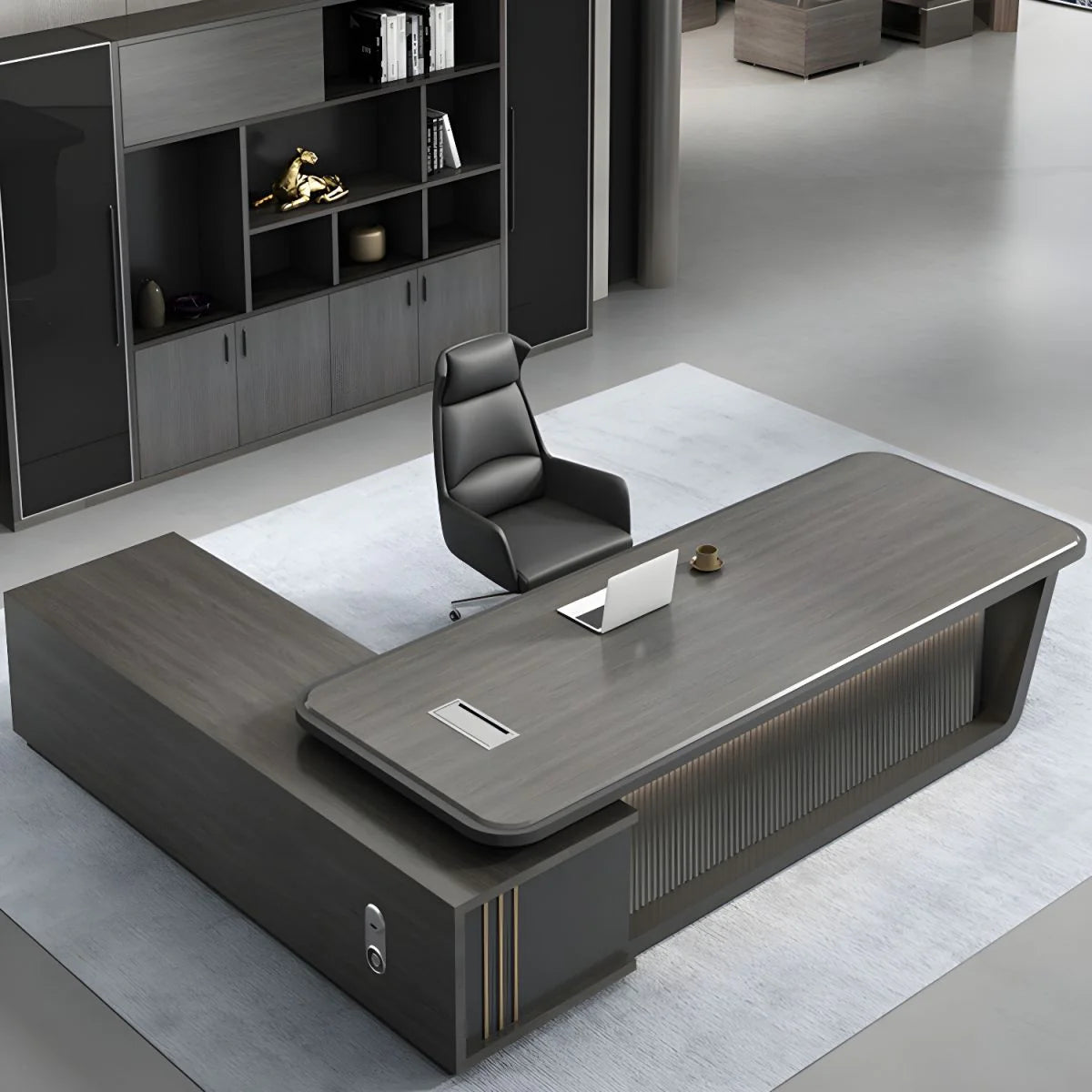 Director & Executive L-Shape Office Table Luxury Desk