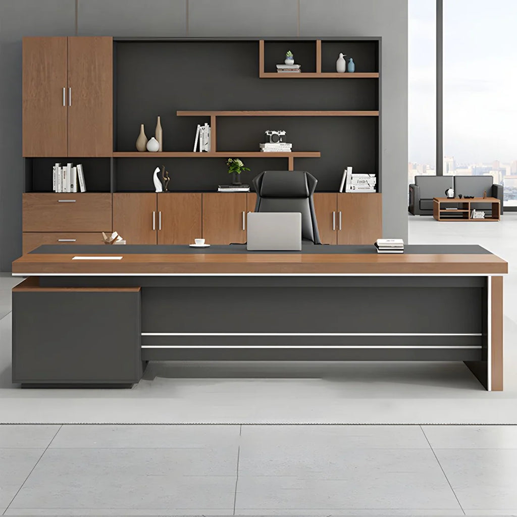 Director & Executive L-Shape Office Table Luxury Desk