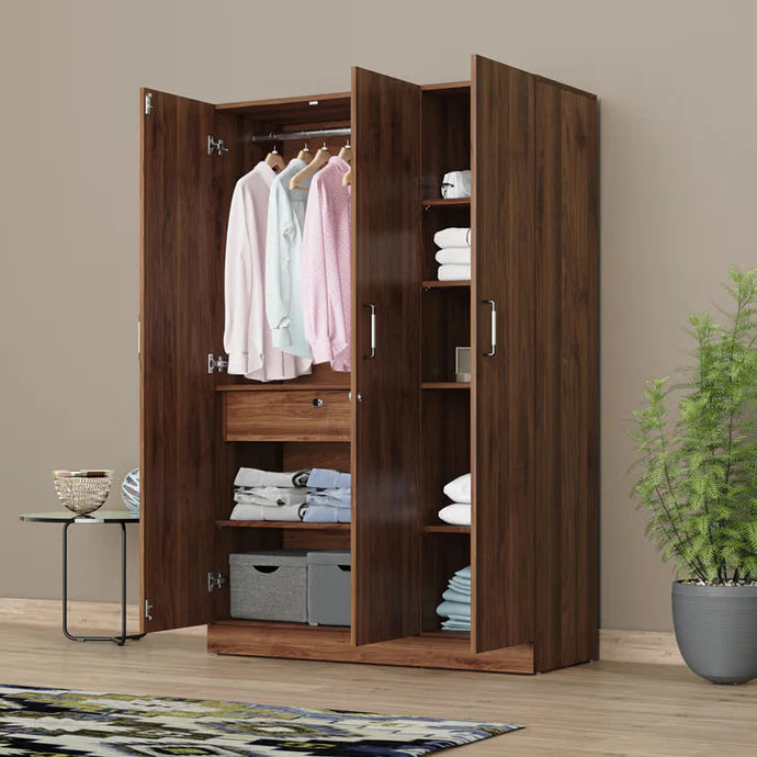 Wardrobe Elegant Storage Solution for Bedroom & with Hanging Space, Shelves & Drawers
