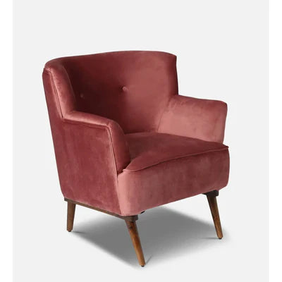 Lounge Chair For Home Furniture Upholstered in Velvet Cozy and Stylish, Comfortable Durable Design for Living Room Or Office -Purple