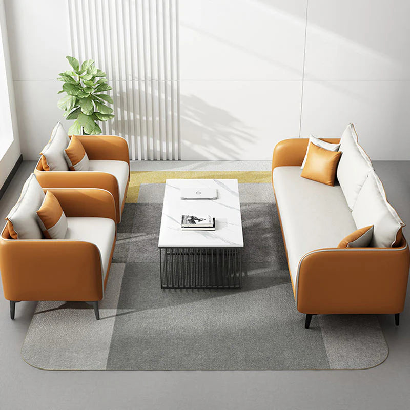 3-Seater PU Leatherette sofa with a sleek office-inspired design