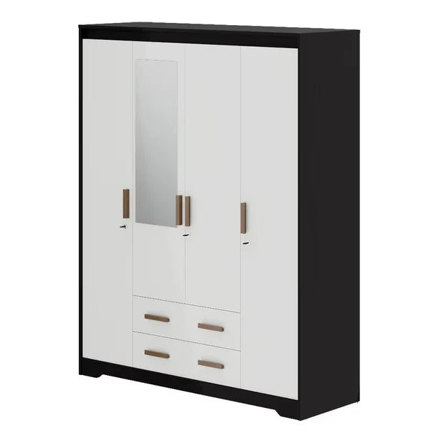 Multi-Use Storage Cabinet – Open Display Areas and Closed Units in Modern Wood Design