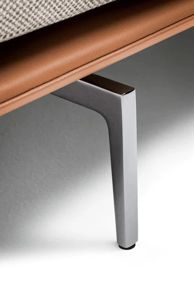 3 Seater Sofa for Stylish &amp; Luxury Design with Cushioned Seating, Premium Leatherette Upholstery, and Metal Chrome Legs Base