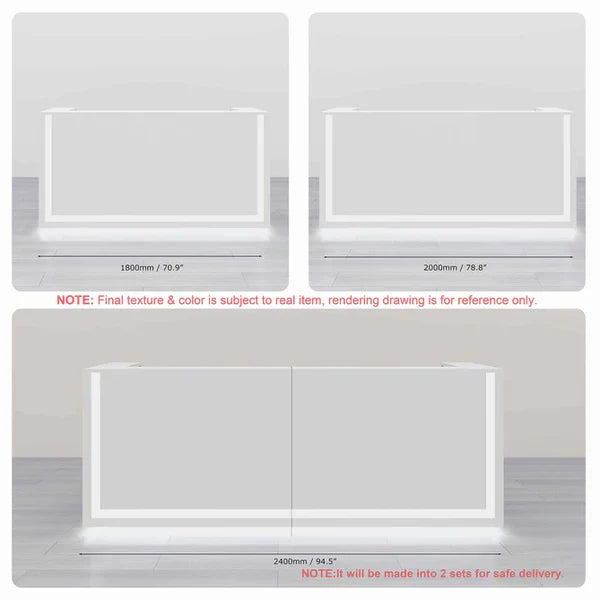 Reception Table for Office Luxury Modern Counter Stylish Design Made in MDF with Marble Pattern and drawer Keyword tray and CPU Space and Openable Storage