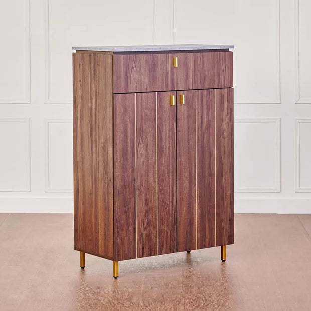 Wooden Shoes Storage Cabinet with Wooden Shelves, Long-Lasting Finish and Spacious Design