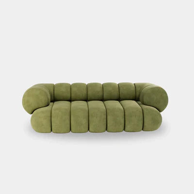 3 Seater Sofa For Home Furniture Upholstered Suede, Unique &amp; Modern Design For Living Room or Hall