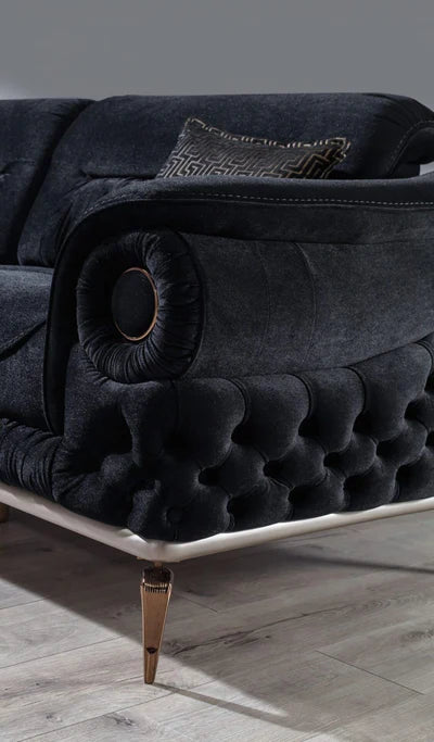 3 Seater Sofa For House Furniture Upholstery Velvet Best Quality Fabric Luxury and Premium, Comfortable for Living Hall Space