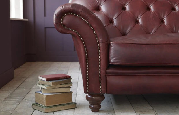 3 Spacious Seater chesterfield sofa Premium Quality Sofa and Leatherette fabric Durable &amp; Comfortable Padded Perfect for living Room-Brown