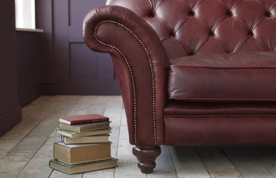 3 Spacious Seater Chesterfield sofa, Premium Quality Sofa and Leatherette fabric, Durable &amp; Comfortable Padded, Perfect for living room