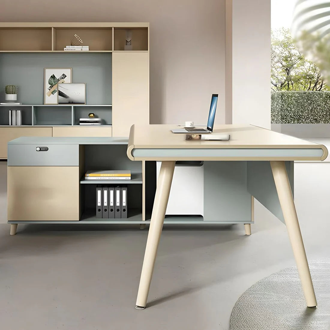 Director & Executive L-Shape Office Table Modern Desk