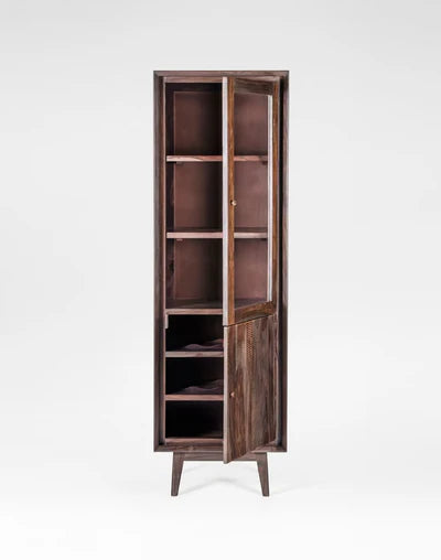 Wooden Storage Cabinet with Featuring Quiet-Close Hinges and Ample Shelving