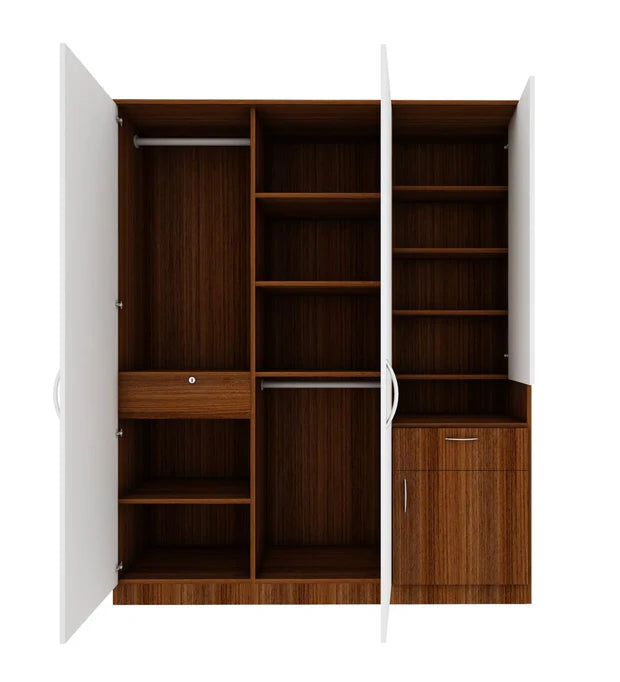Wardrobe for Bedroom Storage – Two-Door Almirah with Hanging Space and Adjustable Shelves