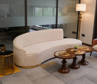 3-Seater Sofa with Office Design, Plush&nbsp; Velvet Fabric, Superior Comfort, and Offering High Comfort and Durable Quality.