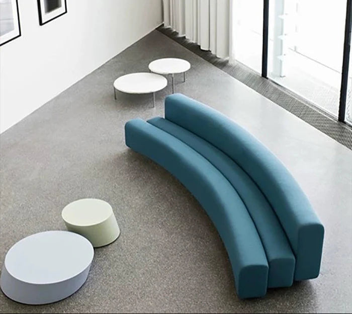 Curved-Shape Office Sofa with Modular Sofas for Collaborative Spaces and Modern and Flexible Office