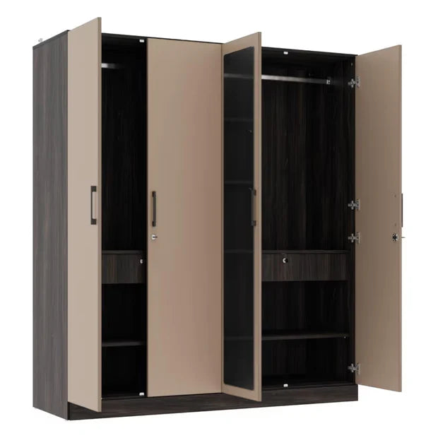 Minimalist Bookcase and Storage Cabinet – Sleek Finish with Shelving & Cupboard Space