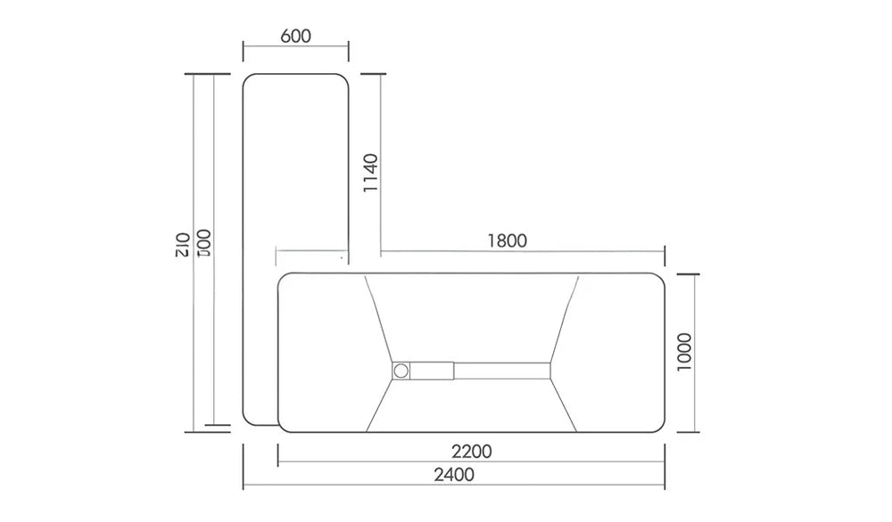 Luxury Design Director L-Shape Office Table Multi Function integrated Wire box & CEO Perfect for Spacious Cabin