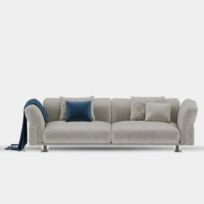 3-Seater office sofa designed for office or reception use, featuring soft velvet fabric, exceptional comfort, and high-quality construction.