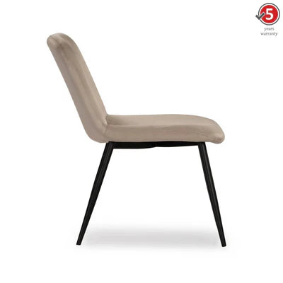Lounge Chair For Home Furniture Modern &amp; Durable Design Armless Upholstery Velvet Comfortable Seating for Living Room &amp; Offices - Beige