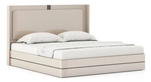 King Size Bed – Glossy, Engineered Wood with Sleek, Spacious, and Ideal for Stylish Modern Bedrooms
