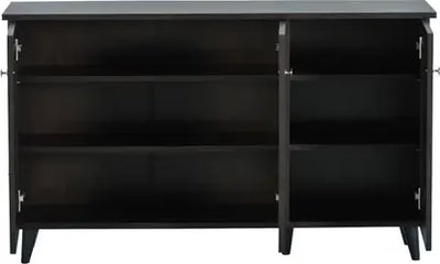 Wooden Shoes Storage Cabinet with Premium Shelves