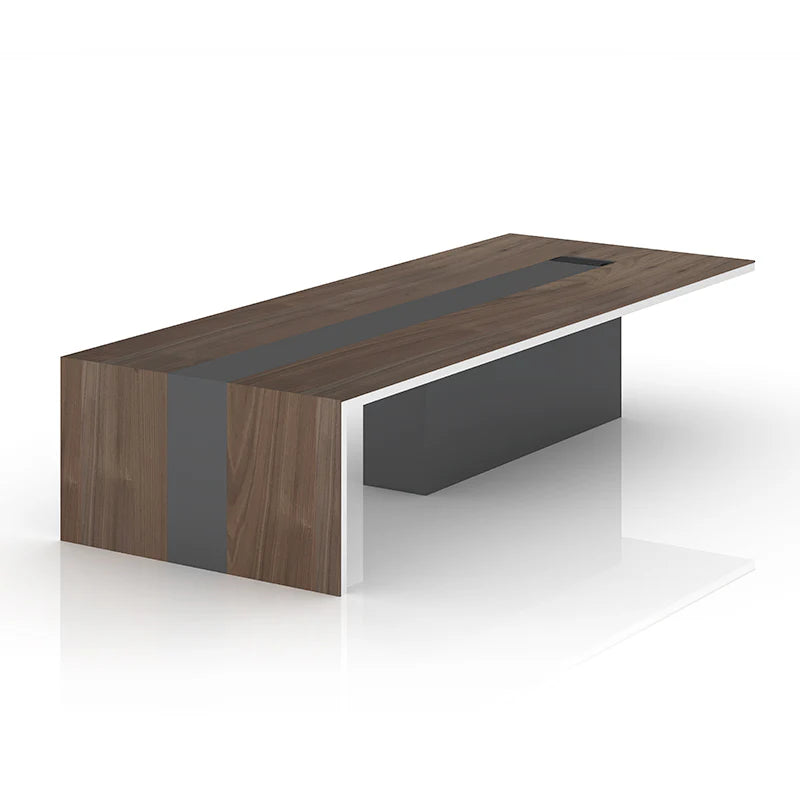 Conference and Meeting Office Room Table Furniture One Side Design Made In MDF and Veneer with Polish
