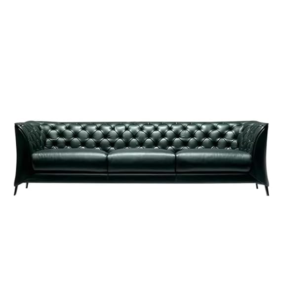 3-Seater Tufted Design Modern Sofa Upholstery Leatherette and Comfortable for the Living Room