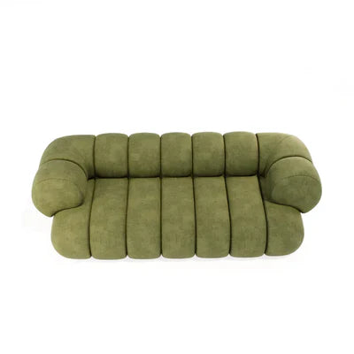 3 Seater Sofa For Home Furniture Upholstered Suede, Unique &amp; Modern Design For Living Room or Hall