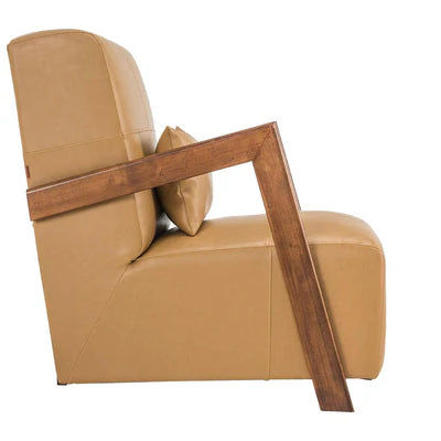 Lounge Chair For Home Furniture Modern &amp; Durable Design Upholstery Pu Leatherette Comfortable Seating for Living Room &amp; Offices - Brown
