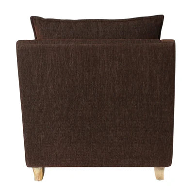 Lounge Chair For Home Furniture Upholstered in Velvet Cozy and Stylish, Comfortable Durable Design for Living Room Or Office -Dark Brown