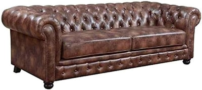 3 Seater Chesterfield sofa Modern Design and Leatherette fabric Durable &amp; Comfortable Padded Perfect for living Room