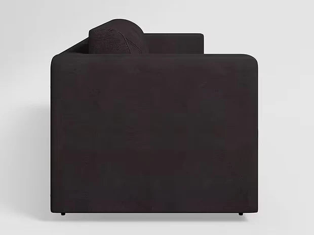 3 + 1 Sofa Cum Bed Leatherette Fabric for Home Furniture Frame Plyboard ,High Density Foam Soft & Comfort Seating for Living Room- Black