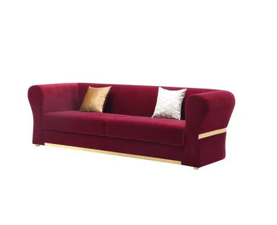 3-Seater Sofa for Home Crafted with Luxurious Velvet Fabric and a Durable Hardwood Frame, Offering Superior Comfort and Contemporary Style