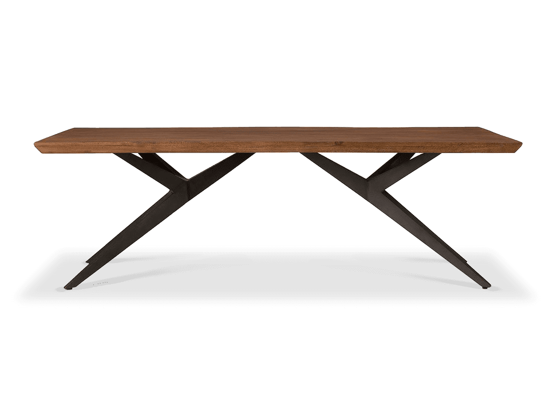 Conference Meeting Office Table Made in Solid wood with MS Steel Legs and natural Color 8 Seater Meeting Table