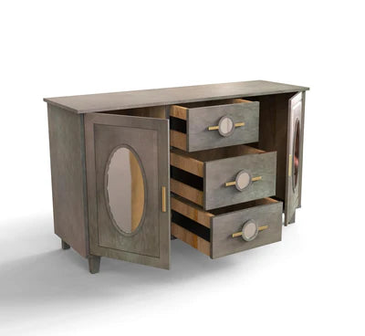 Modern Wooden Storage Cabinet with Spacious Multipurpose Storage Cabinet and Shelves, Soft-Close Doors.