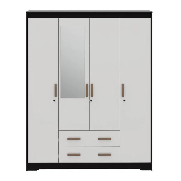 Multi-Use Storage Cabinet – Open Display Areas and Closed Units in Modern Wood Design